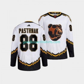 Boston Bruins David Pastrnak 88 Adidas 2022 Reverse Retro Wit Authentic Shirt - Mannen
